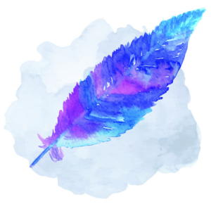 watercolor feather