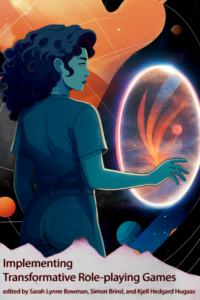 image of person in front of a glowing portal