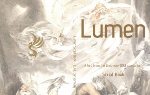 Lumen book cover with classical image in the background